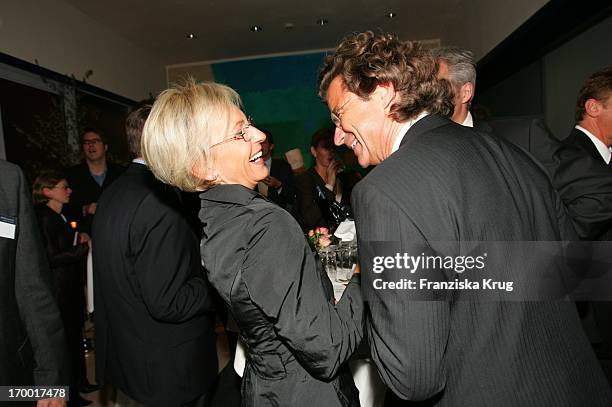 Sabine Christiansen and Dr. Florian Langenscheidt at The Party At Bertelsmann Bertelsmann Unter Den Linden in Berlin.