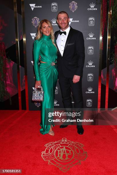 Simon Goodwin, Coach of Melbourne arrives ahead of the 2023 Brownlow Medal at Crown Palladium on September 25, 2023 in Melbourne, Australia.