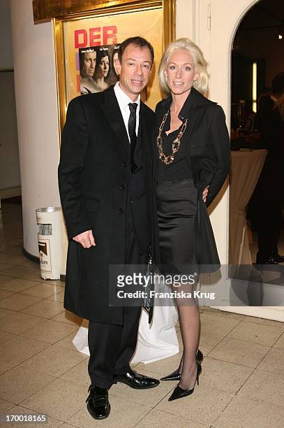 Sammy Brauner and Alexandra Christmann In the movie premiere of "The Last train" In Berlin.