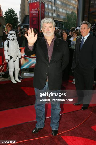 George Lucas In Germany at Premiere Of "Star Wars Episode Iii Revenge of the Sith," the theater at Potsdamer Platz Berlin.