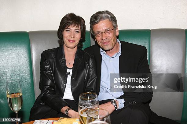 Sandra Maahn and friend Christoph Goetz at The "Vattenfall Business Media Night" In Alsterpavillon In Hamburg 210606.