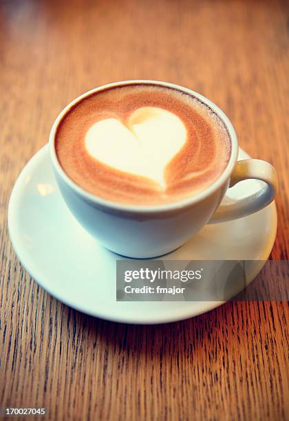 cappuccino - latte art stock pictures, royalty-free photos & images