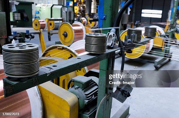 wire production - cable spool stock pictures, royalty-free photos & images