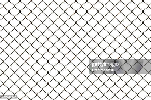 rusty fence - chain link stock pictures, royalty-free photos & images