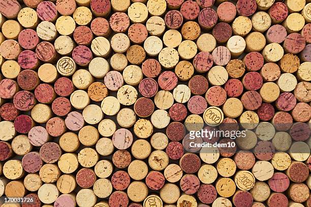 wine corks background - wine corks stockfoto's en -beelden