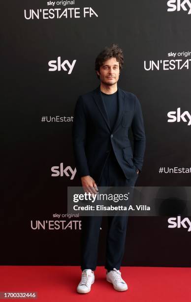 Lino Guanciale attends the photocall of "Un'estate fa" Sky Tv Series at Cinema Troisi on September 25, 2023 in Rome, Italy.