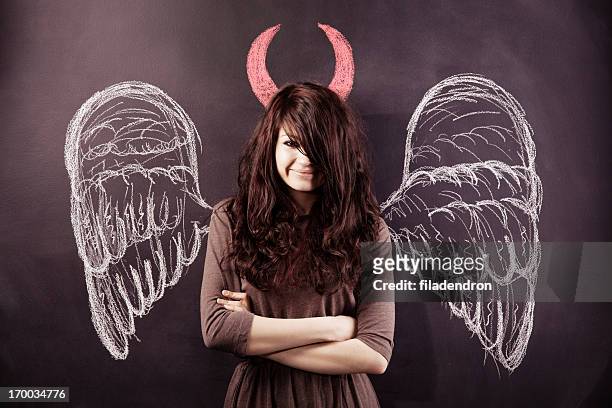heaven and hell - devil stock pictures, royalty-free photos & images
