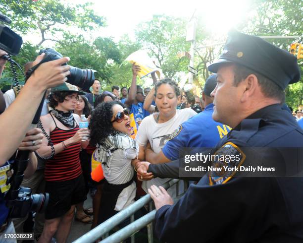 Protesters packed 20 blocks of Fifth Ave. And called for an end to NYPD's stop-and-frisk policy. Protesters at W. 77th St. And 5th Ave.