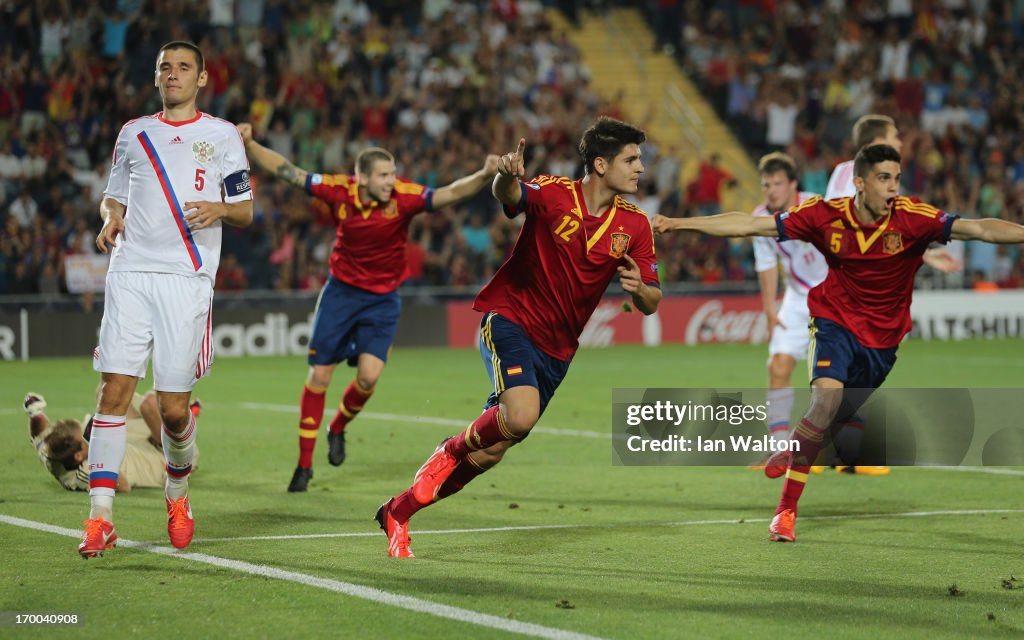 Spain v Russia - UEFA European U21 Championships: Group B