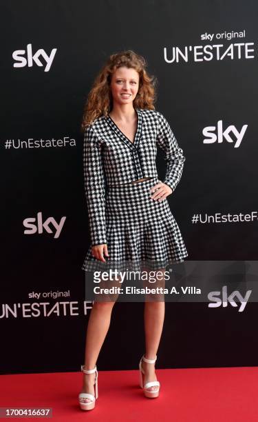 Sofia Iacuitto attends the photocall of "Un'estate fa" Sky Tv Series at Cinema Troisi on September 25, 2023 in Rome, Italy.