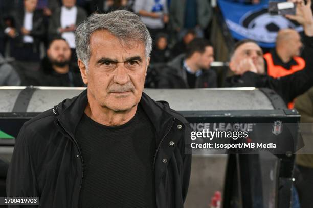 Head coach Senol Gunes of Besiktas pictured during the Uefa Conference League on matchday 1 in group D in the 2023-2024 season between Club Brugge KV...