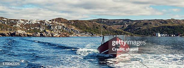 boat in tow - newfoundland and labrador stock pictures, royalty-free photos & images