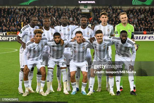 Players of Besiktas with goalkeeper Mert Gunok of Besiktas, Demir Ege Tiknaz of Besiktas, Amir Hadziahmetovic of Besiktas, Jackson Muleka of...