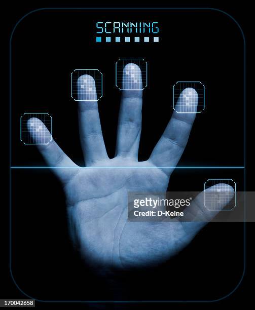 scanner - fingerprint scanner stock-fotos und bilder
