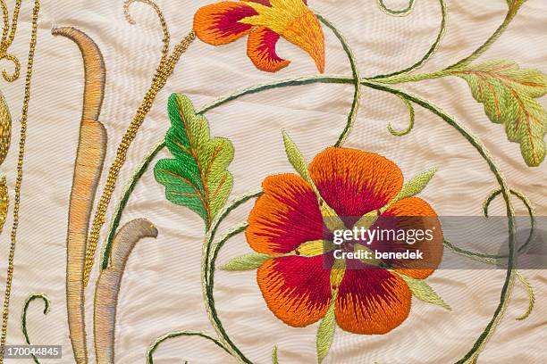 priest vestment embroidery detail - embroidery stock pictures, royalty-free photos & images