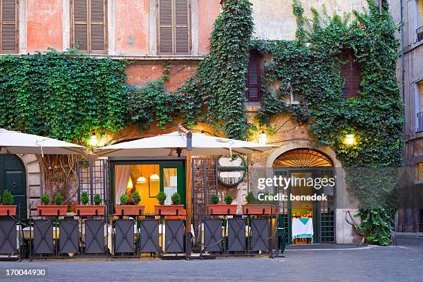 tavern, rome, italy - restaurant outside stock pictures, royalty-free photos & images
