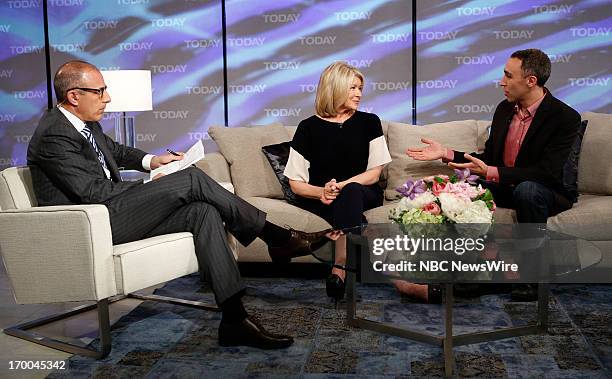 Matt Lauer, Martha Stewart and Sam Yagan appear on NBC News' "Today" show --