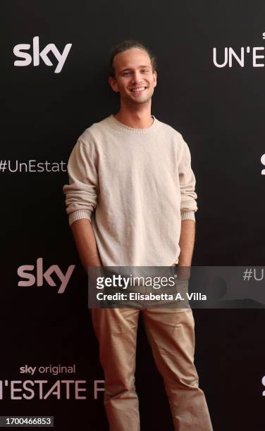 Tobia De Angelis attends the photocall of "Un'estate fa" Sky Tv Series at Cinema Troisi on September 25, 2023 in Rome, Italy.