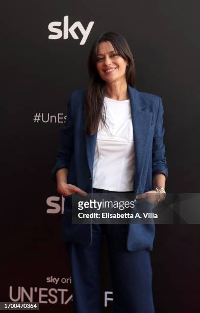 Claudia Pandolfi attends the photocall of "Un'estate fa" Sky Tv Series at Cinema Troisi on September 25, 2023 in Rome, Italy.