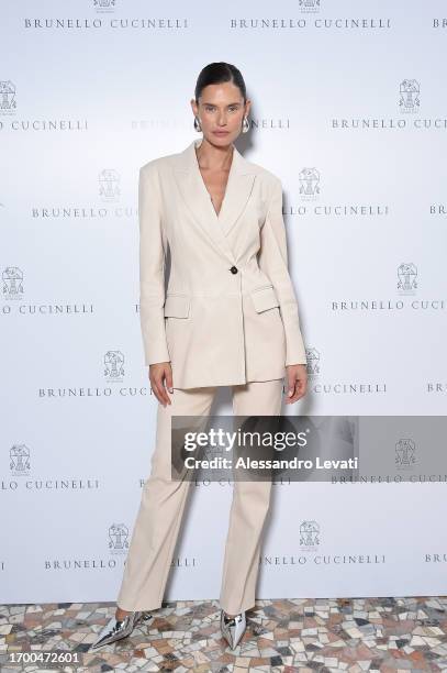 Bianca Balti attends the Brunello Cucinelli Spring-Summer 24 Women Collection Presentation during the Milan Fashion Week Womenswear Spring/Summer...