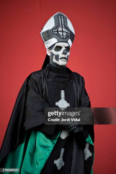 Papa Emeritus II of Ghost performs on stage at Sonisphere Festival 2013 at Parc Del Forum on June 1, 2013 in Barcelona, Spain.
