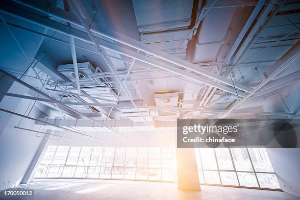 vide bureau moderne - chauffage-ventilation-et-climatisation photos et images de collection