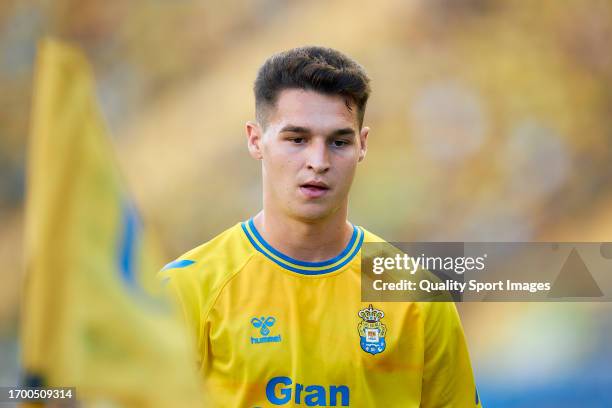 Mika Marmol of UD Las Palmas looks on during the LaLiga EA Sports match between UD Las Palmas and Granada CF at Estadio Gran Canaria on September 24,...