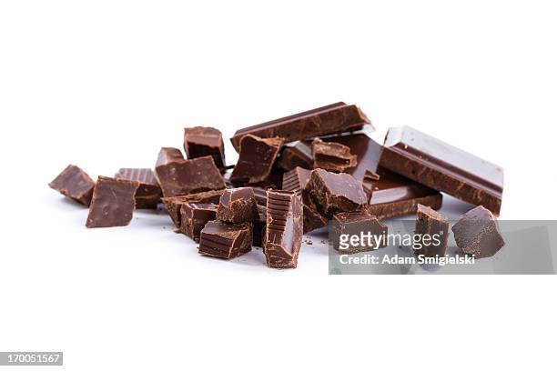 - schokolade - chocolate chunks stock-fotos und bilder