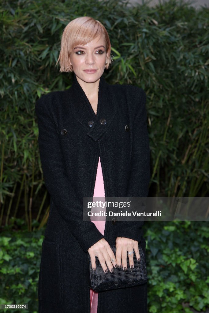 Lily Allen ahead of the Giorgio Armani fashion show during the Milan