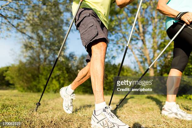 nordic walking detail - stick plant part stock pictures, royalty-free photos & images