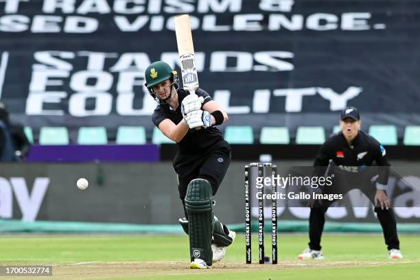 Laura Wolvaardt, captain of South Africa in action during the ICC Women's Championship, 3rd ODI match between South Africa and New Zealand at...