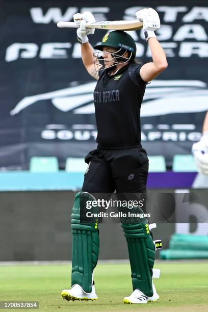 Tazmin Brits of South Africa is out during the ICC Women's Championship, 3rd ODI match between South Africa and New Zealand at Hollywoodbets...