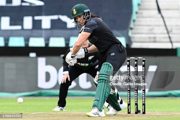 Tazmin Brits of South Africa during the ICC Women's Championship, 3rd ODI match between South Africa and New Zealand at Hollywoodbets Kingsmead...