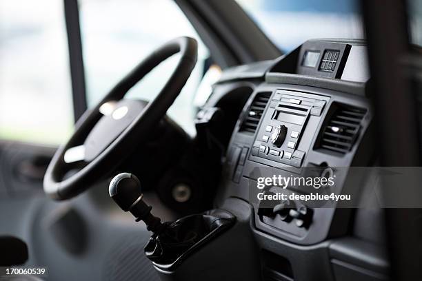 interior photo of a new van from the passenger angle - auto cockpit bildbanksfoton och bilder