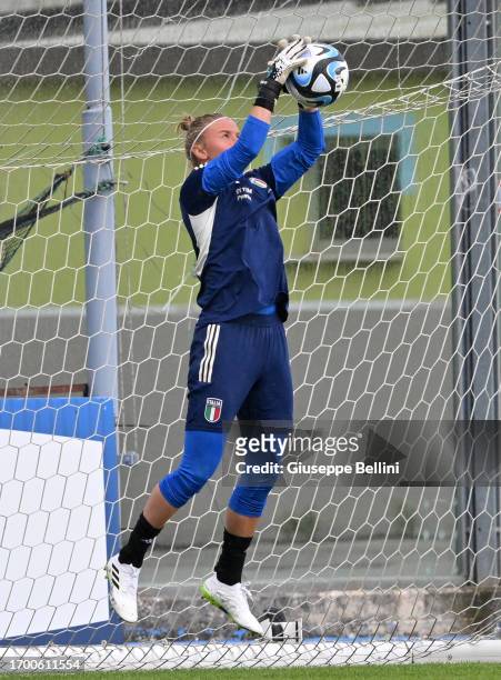 Katja Schroffenegger of Italian women's national team in action during Italy Women Training Session & Press Conference on September 25, 2023 in...