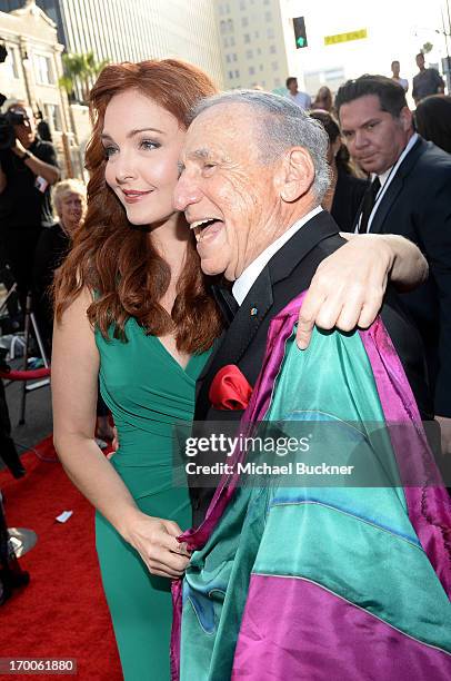 Actress Amy Yasbeck and honoree Mel Brooks attend AFI's 41st Life Achievement Award Tribute to Mel Brooks at Dolby Theatre on June 6, 2013 in...