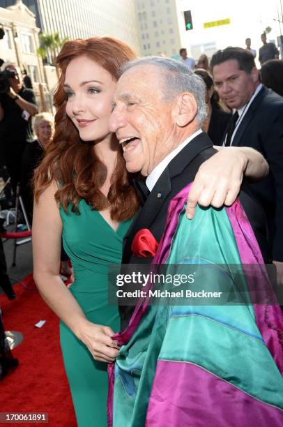 Actress Amy Yasbeck and honoree Mel Brooks attend AFI's 41st Life Achievement Award Tribute to Mel Brooks at Dolby Theatre on June 6, 2013 in...