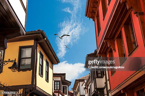 ottoman houses - eskisehir stock pictures, royalty-free photos & images