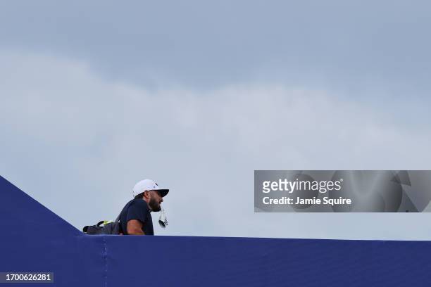 Max Homa of Team United States leaves the practice area prior to the 2023 Ryder Cup at Marco Simone Golf Club on September 25, 2023 in Rome, Italy.