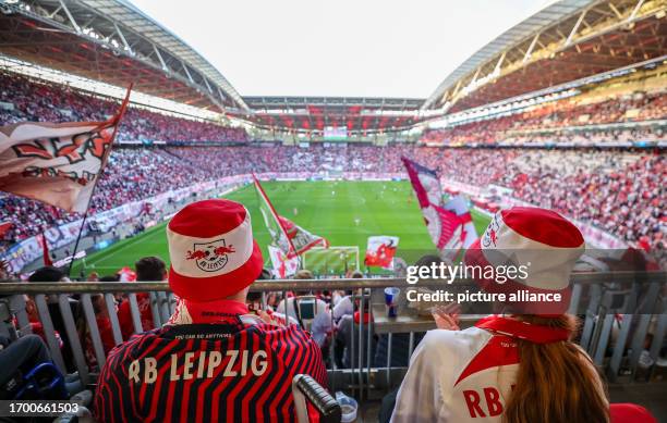 September 2023, Saxony, Leipzig: Soccer: Bundesliga, Matchday 6, RB Leipzig - Bayern Munich at the Red Bull Arena. View of the sold-out arena. Photo:...
