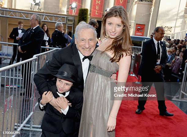 Honoree Mel Brooks , and grandchildren Henry Michael Brooks and Samantha Brooks attend 41st AFI Life Achievement Award Honoring Mel Brooks at Dolby...