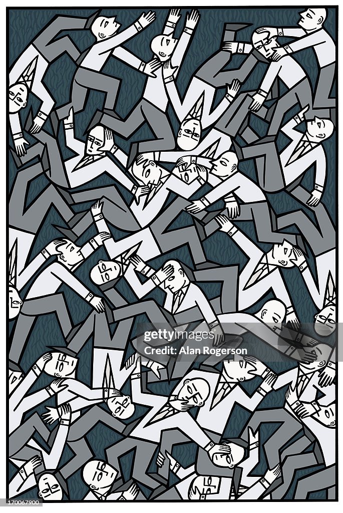 A crowd of people