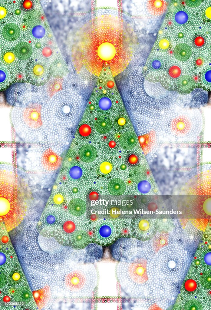 Decorated Christmas trees