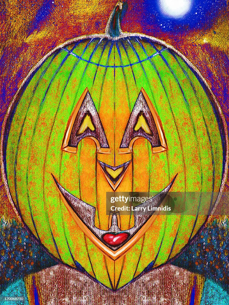 A jack-o-lantern