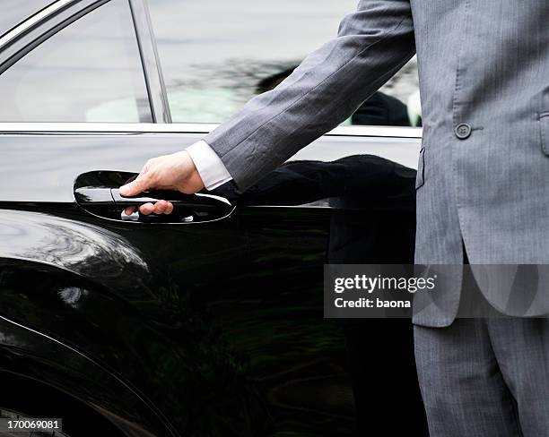 opening car door - limousine stock pictures, royalty-free photos & images