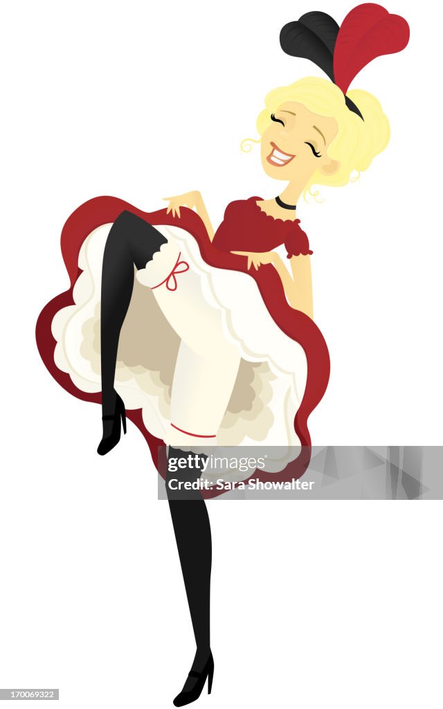 A cancan dancer