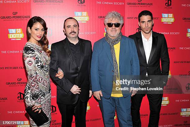 Blanca Suarez, Carlos Areces, Pedro Almodovar, and Miguel Angel Silvestre attend Girard-Perregaux And The Cinema Society With DeLeon Host a Screening...