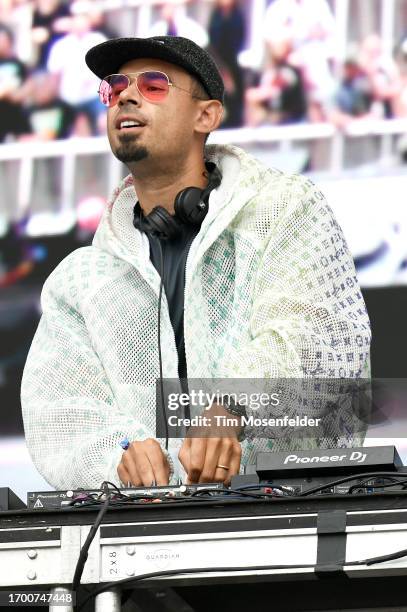 Afrojack performs during Lollapalooza at Grant Park on August 06, 2023 in Chicago, Illinois.