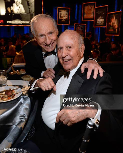 Honoree Mel Brooks and actor Carl Reiner attend AFI's 41st Life Achievement Award Tribute to Mel Brooks at Dolby Theatre on June 6, 2013 in...