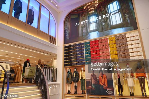 General view inside the Uniqlo Opera Reopening as part of Paris Fashion Week on September 25, 2023 in Paris, France.